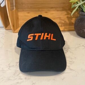 Stihl Outfitters black orange snap back
